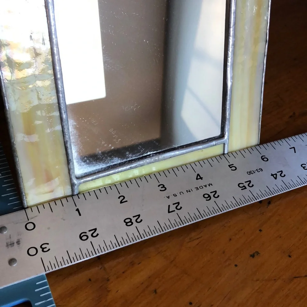 Vintage Stained Glass Vanity Mirror